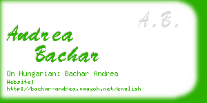 andrea bachar business card